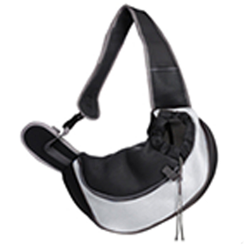 A portable pet bag for outings, suitable for both cats and dogs, with a drawstring mesh single-shoulder bag